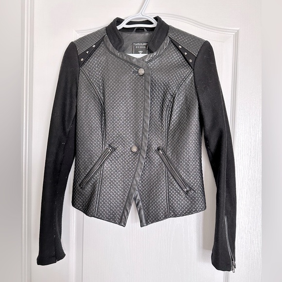Guess Women’s Faux Leather Jacket - Black - Size S - Picture 1 of 14